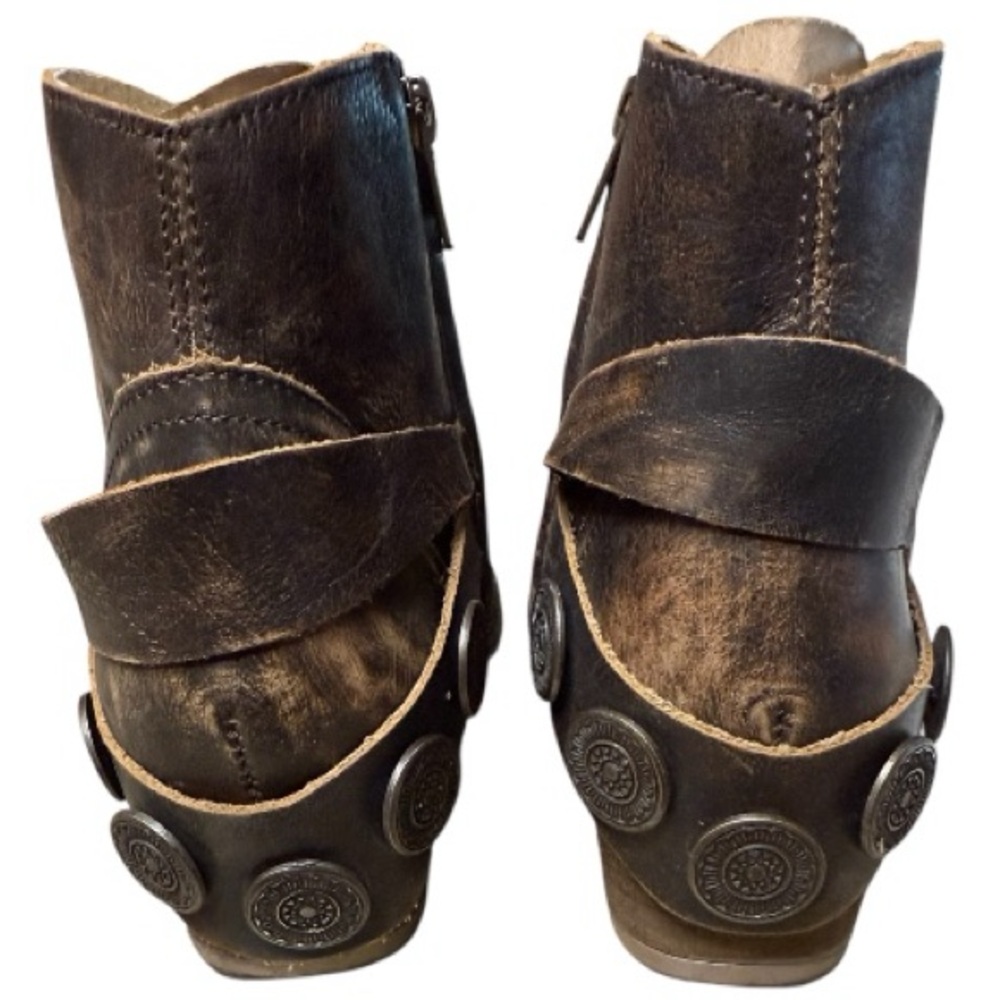 Circle G By Corral Women's LD Harness & Studs Western Ankle Boots Chocolate 8.5 - Picture 3 of 13